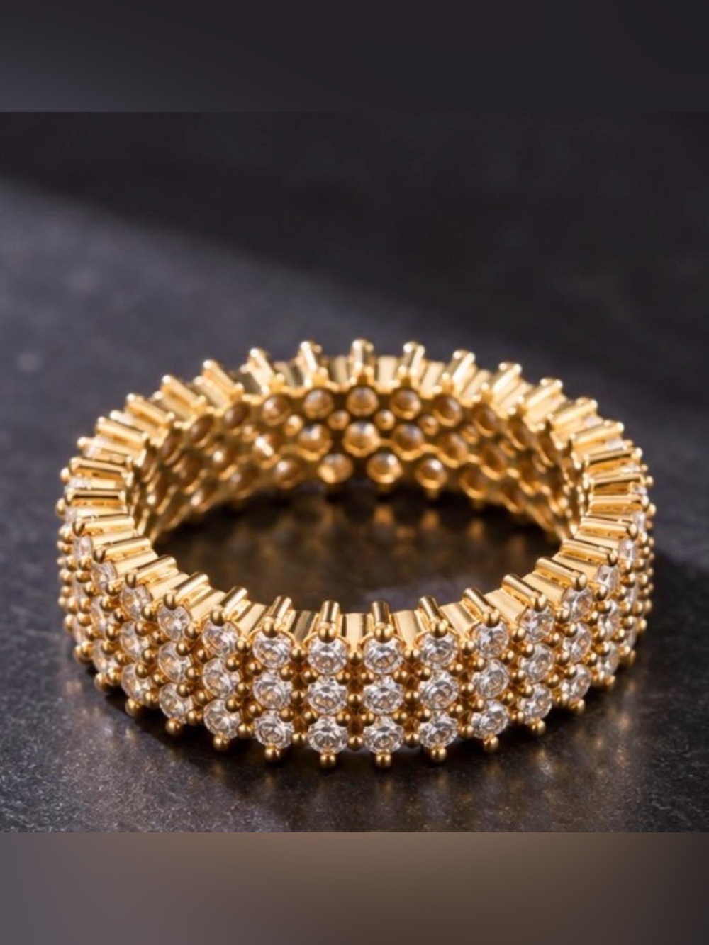 Gold-tone statement ring